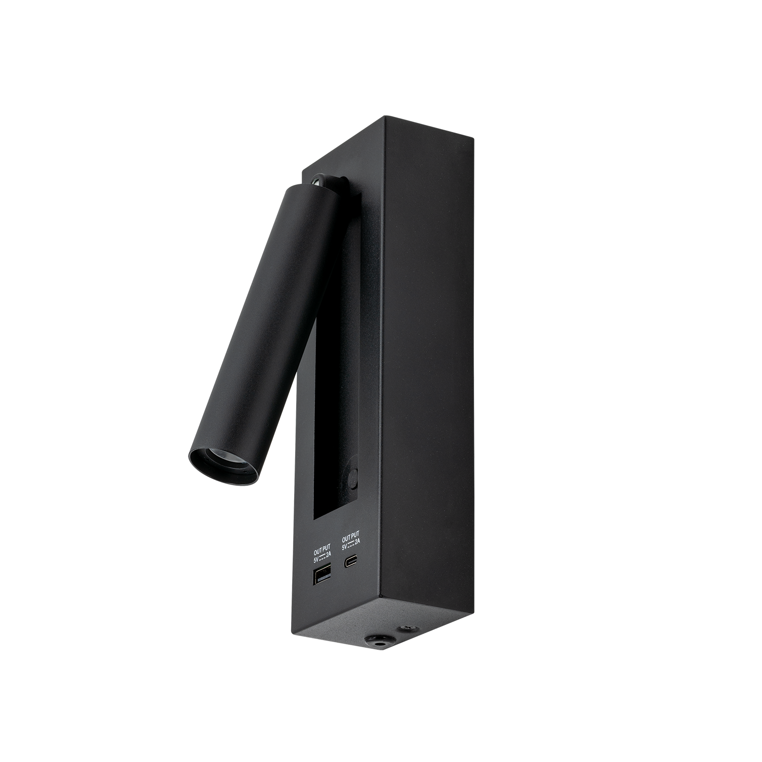 Lorenzo II 930 20° 2W 2A-USB + USB-C BK 3m cable