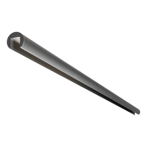 Træstang til 3-faset skinner 60mm RAL 7022 2m