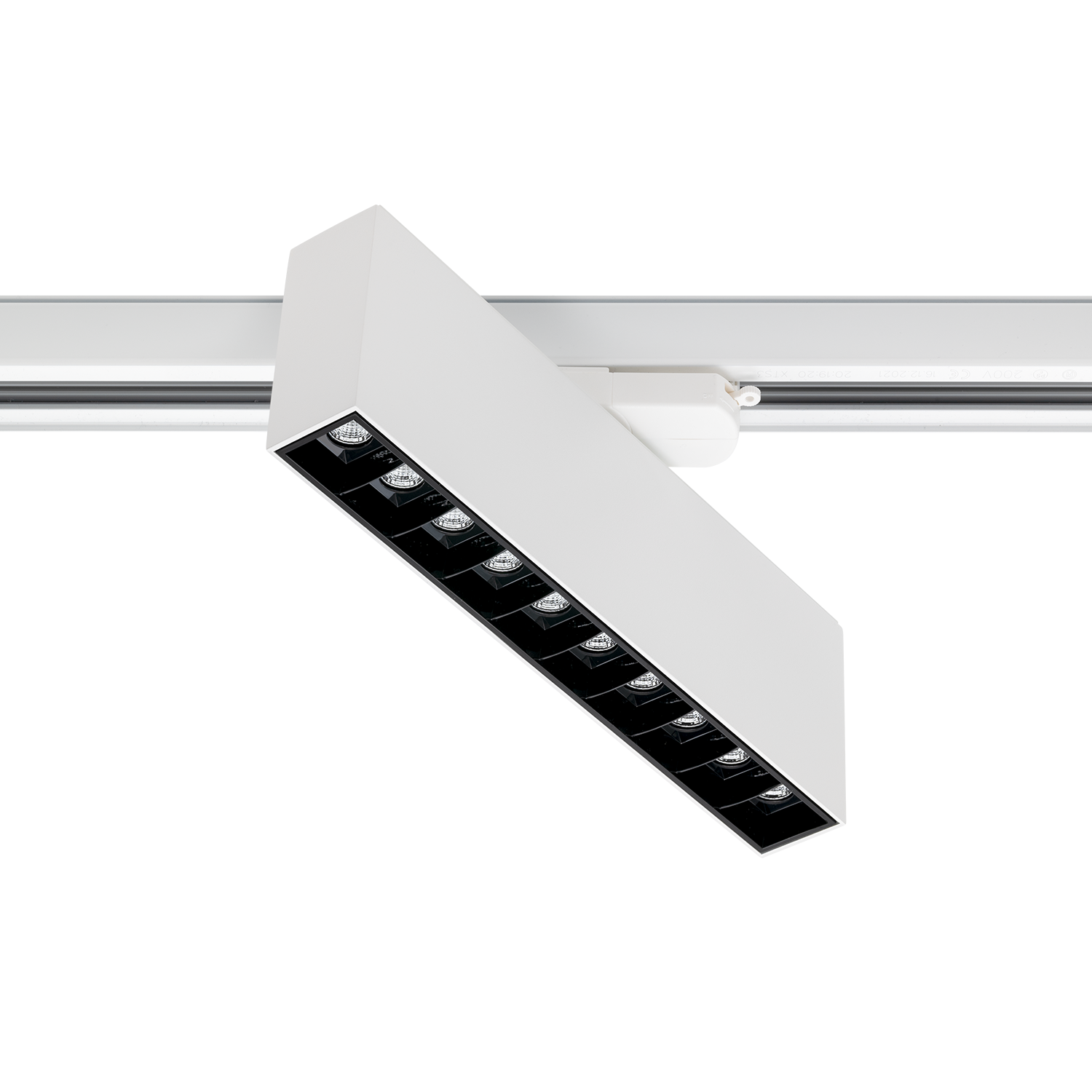 Cold 10 Track 2200lm 930 36° 20W WH/BK Front ring 3-cir DALI