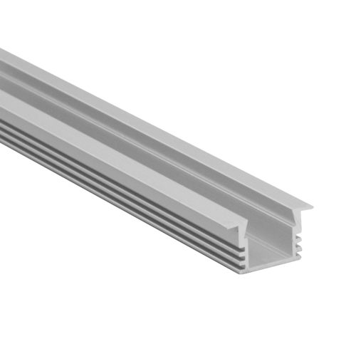 Profile T2 Alu 2m 22x13mm incl. cover, end cap