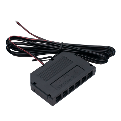 Riva/Mag Track - 6-vejs splitter mini 2m maks. 72W (3A) sort