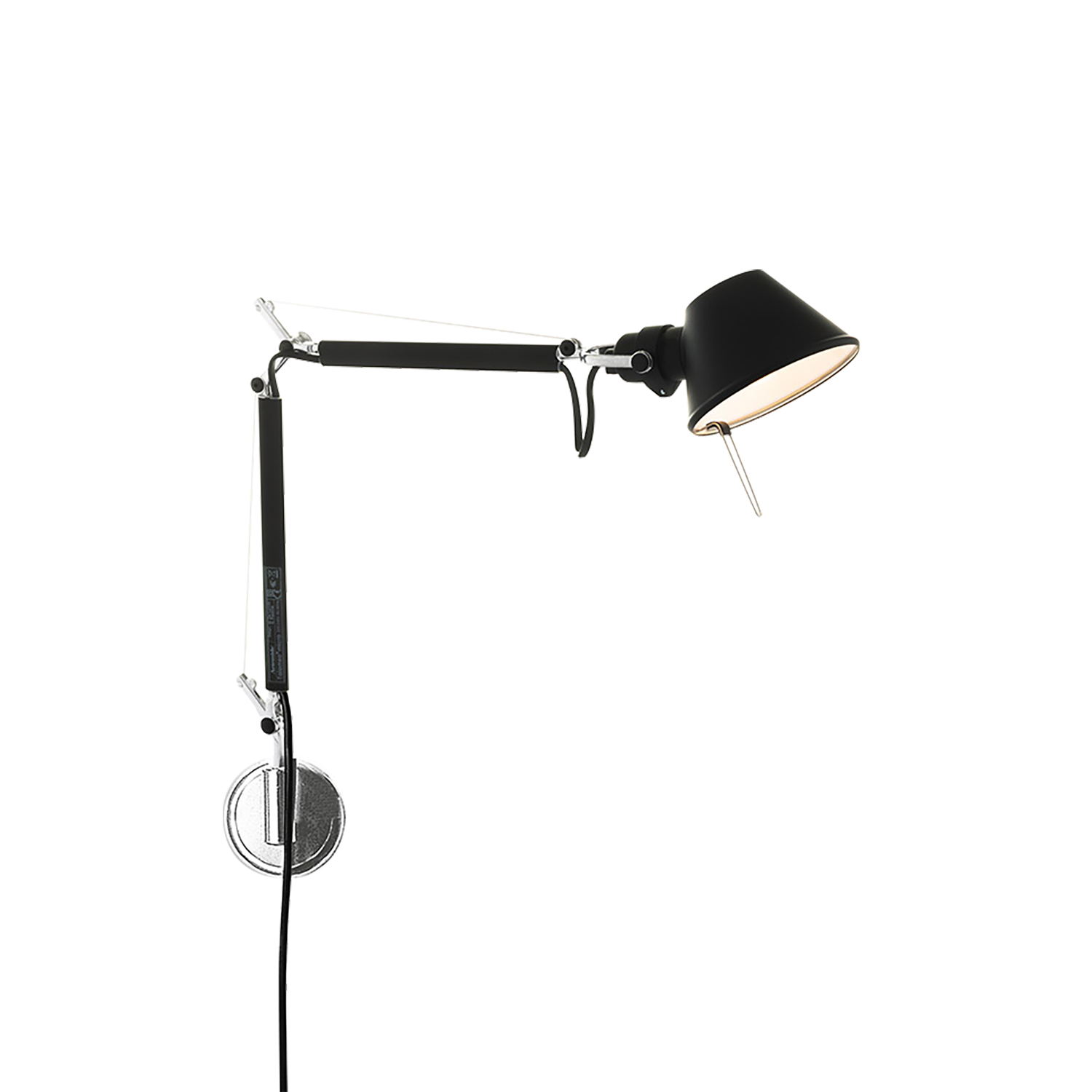 Tolomeo Micro Wall Black Body Lamp