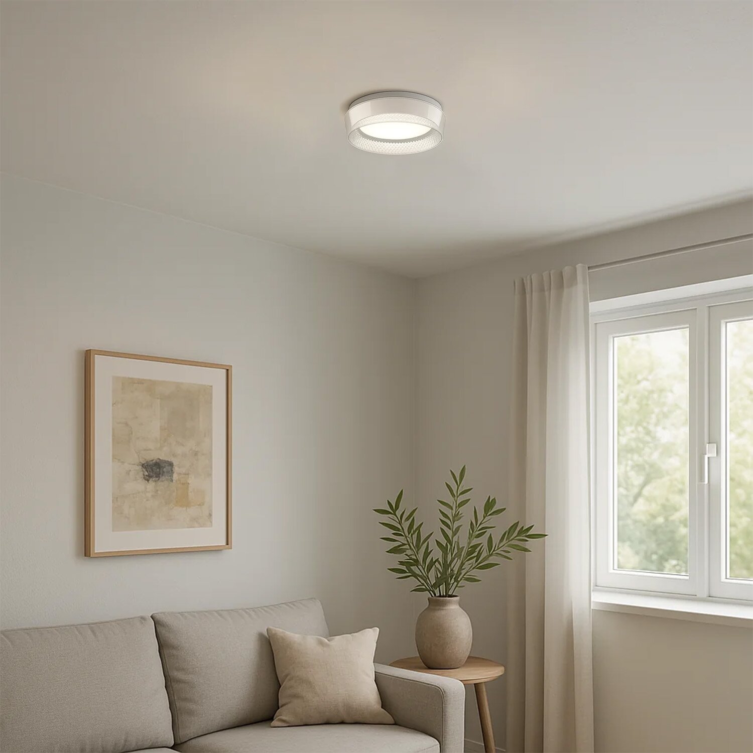 Atria 2000lm 830/840/857 100° 18W Ceiling mount WH