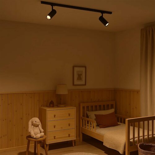 Cylinder 60 Spotskinnepakke X2, 1M, Dim-to-Warm, sort