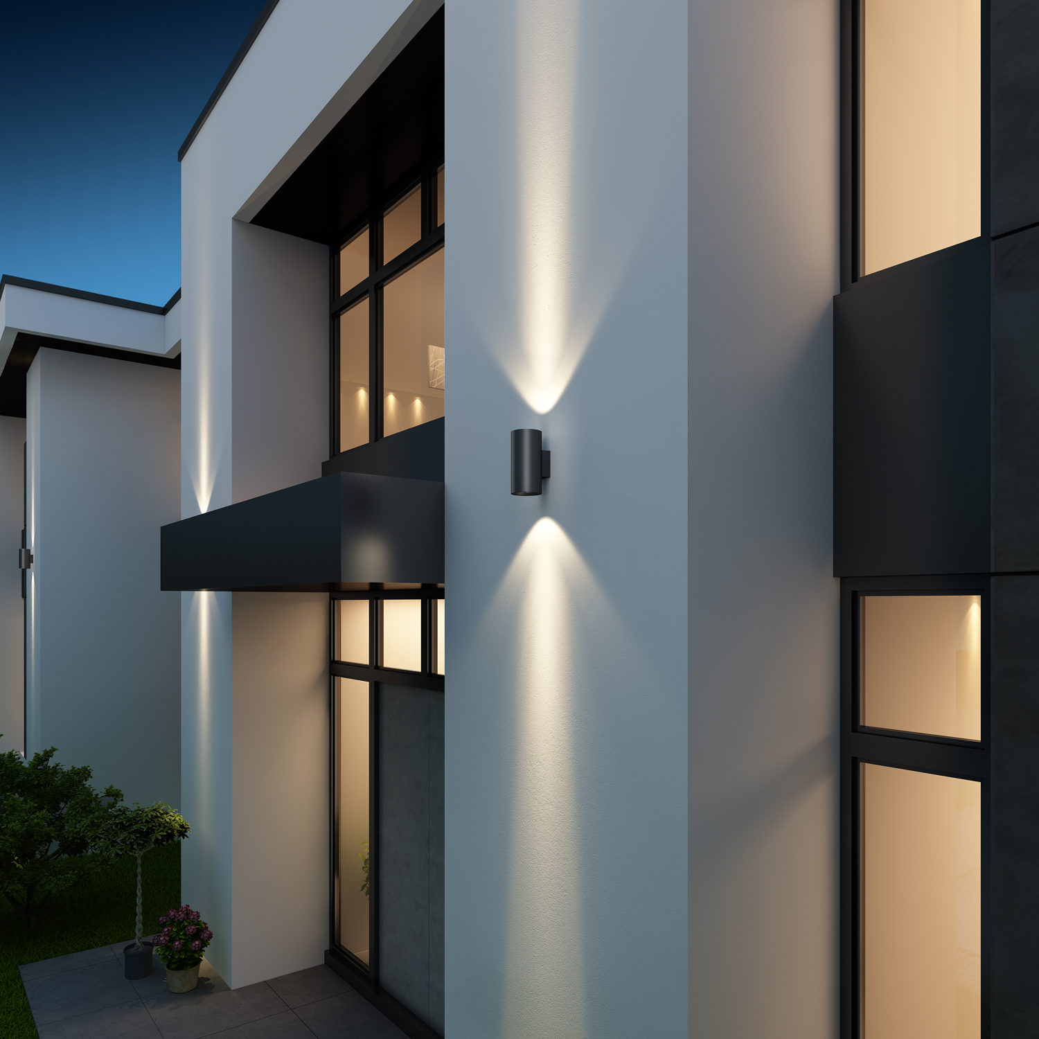 Dalim Up&Down 2400lm 40° 2x20W Dark Grey Phasecut