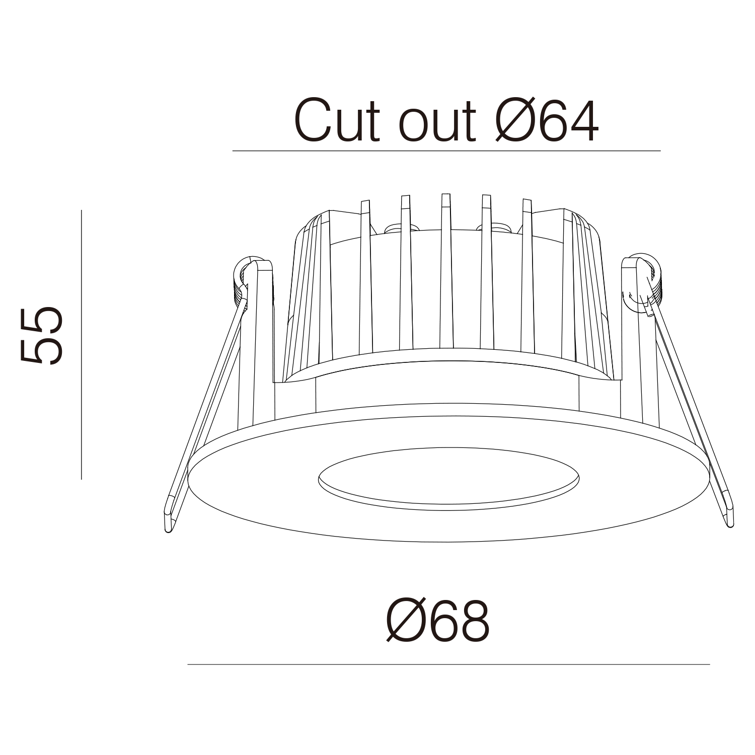 Hypnos 600lm 827 6W 36° Ø64mm WH phasecut