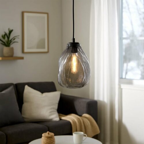 Istopio L Pendulum røget glas E27 max 40W 3m kabel