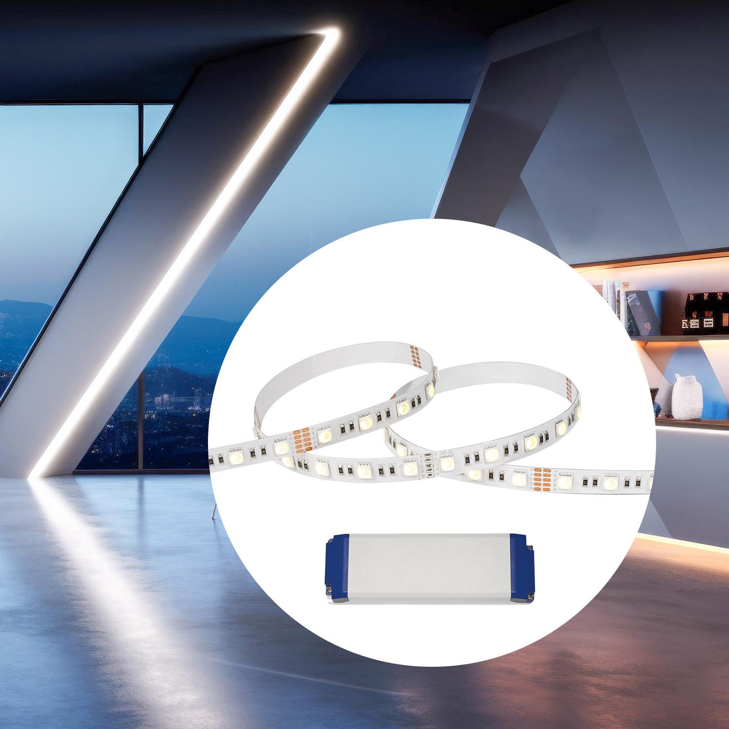 LED-strip + driver (ikke dimbar) 28,8W/m, 3m