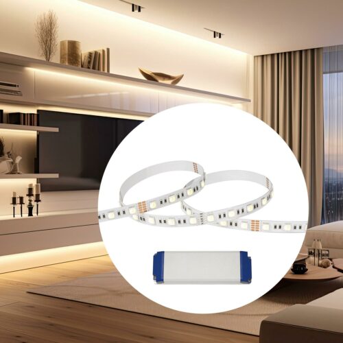 LED-strip + driver (ikke dimbar) 28,8W/m, 3m