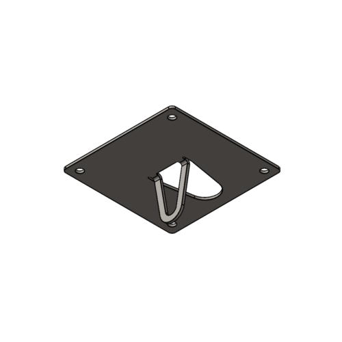 Ceiling Bracket w/ Hook 100x100mm Steel