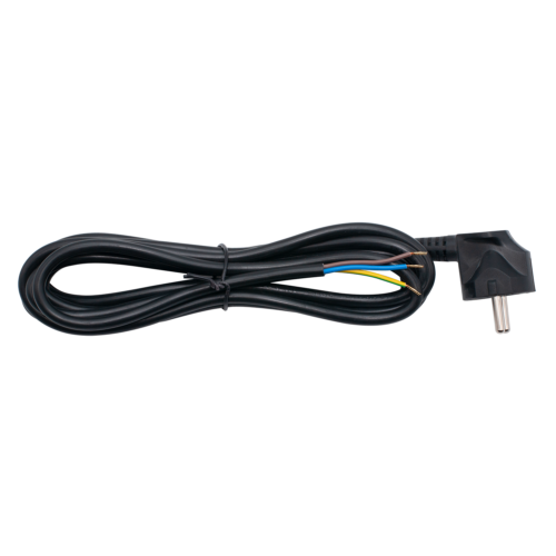 Power Cable 3m 3x0,75mm² w/ Schuko-plug/ free end BK