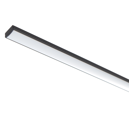 Profile U1 BK 2m 17.4x8.2mm incl. cover, end cap, clips