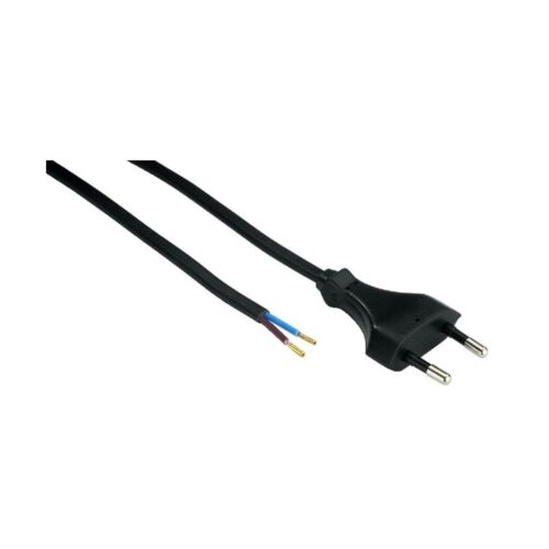 Power Cable 3m 2x0,75mm² w/ Euro-plug/ free end BK