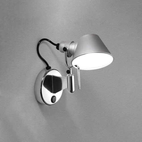 Tolomeo Faretto - with switch on-off Aluminium