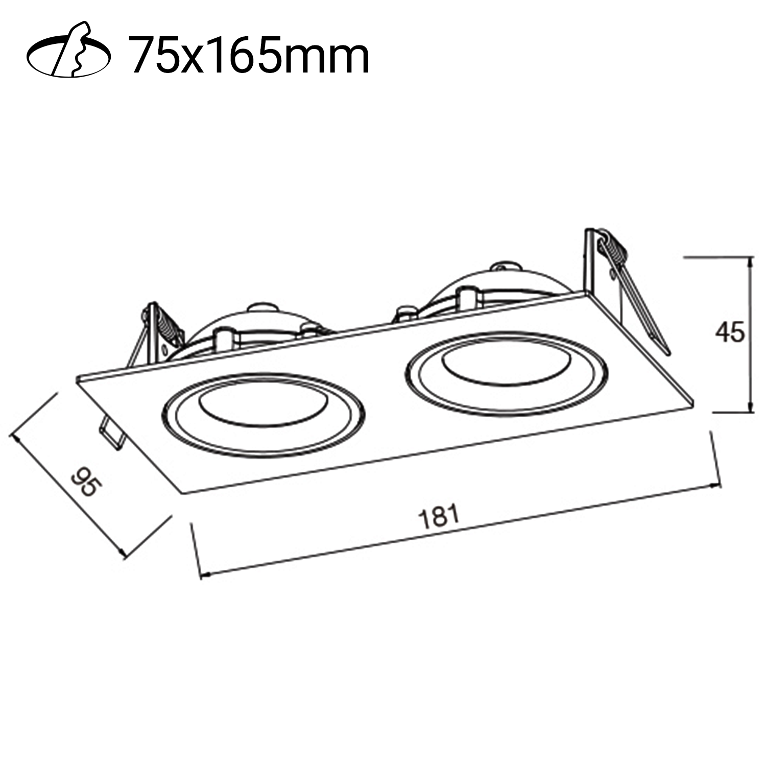 Cobra 360° Rotatable Square Double