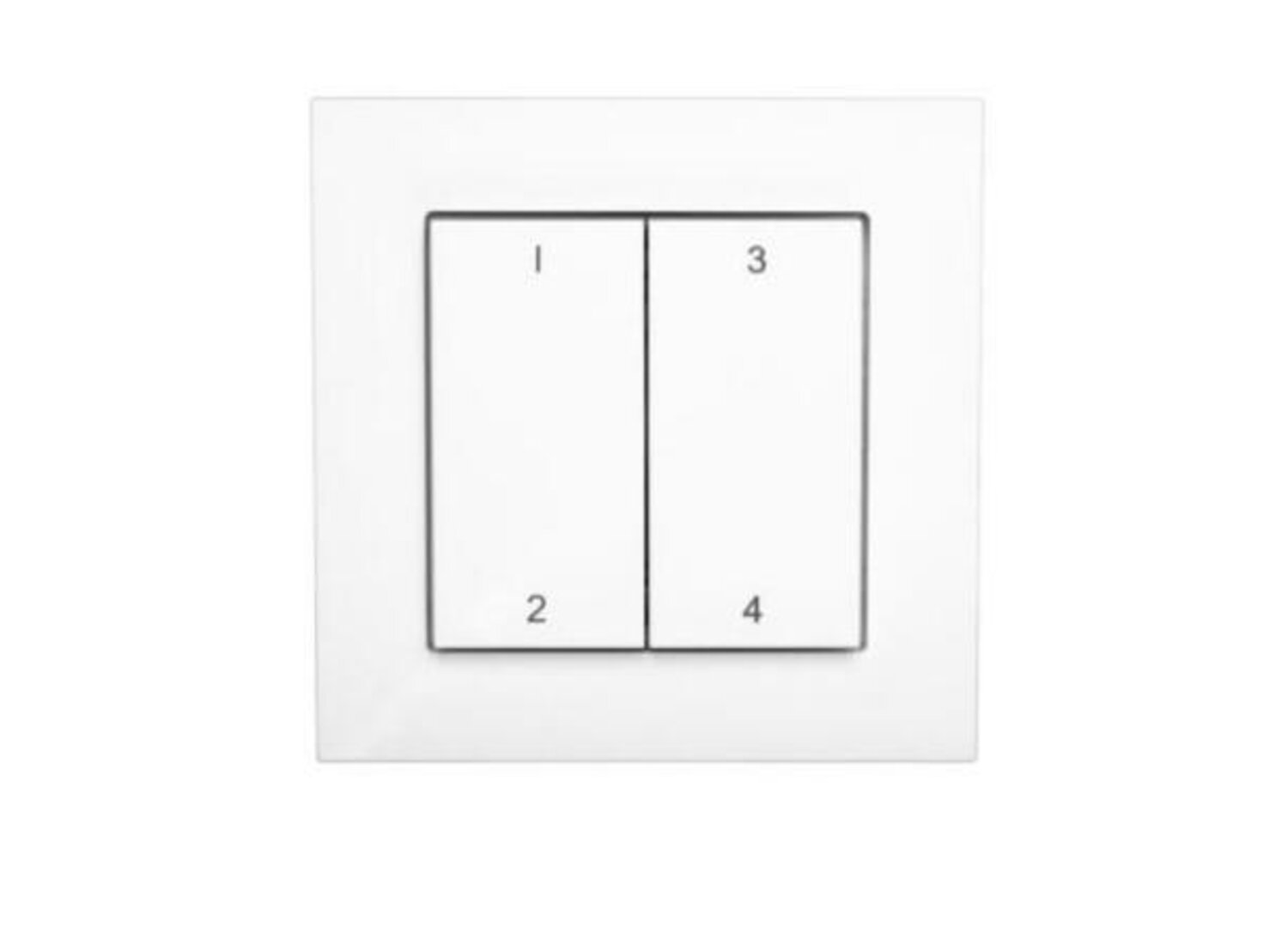 CBU Switch 55 white glossy 2-way rocker 4 channel numbers