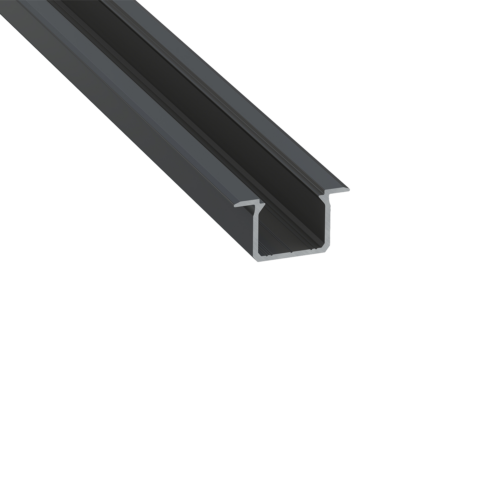 Profile Type U recessed BK 2,02m inc/end caps