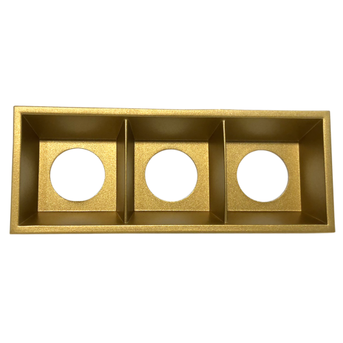 Cold 3 Front Ring Gold